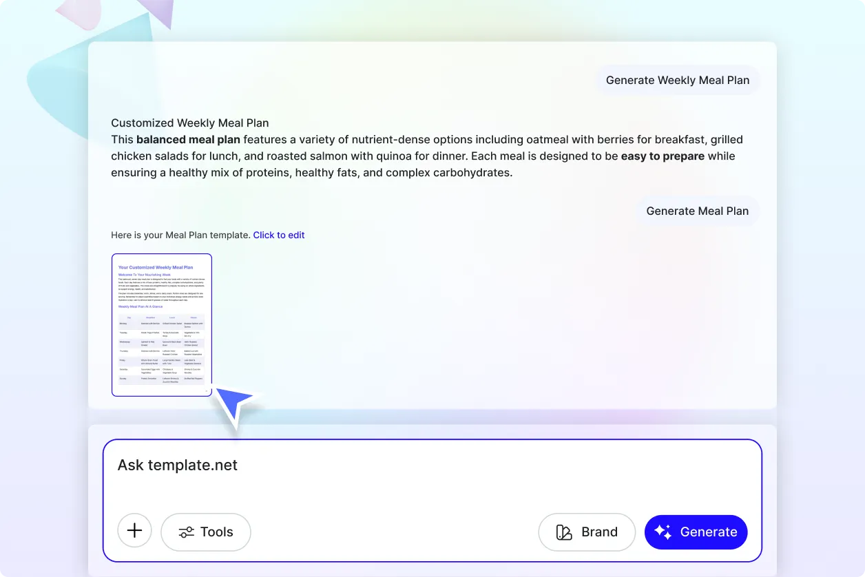 Free AI Meal Plan Generator Online, Smart Weekly & Diet Planner [ No Signup ]